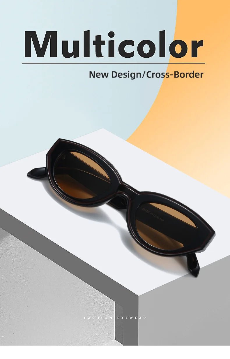 Fashion Unique Irregular Hip Hop Sunglasses Y2k Women Men Retro Oval Sun Glasses Ladies Beach Sunnies Outdoor Sport Goggles New - Sergio Cavelli