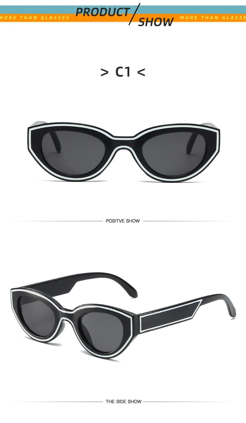 Fashion Unique Irregular Hip Hop Sunglasses Y2k Women Men Retro Oval Sun Glasses Ladies Beach Sunnies Outdoor Sport Goggles New - Sergio Cavelli