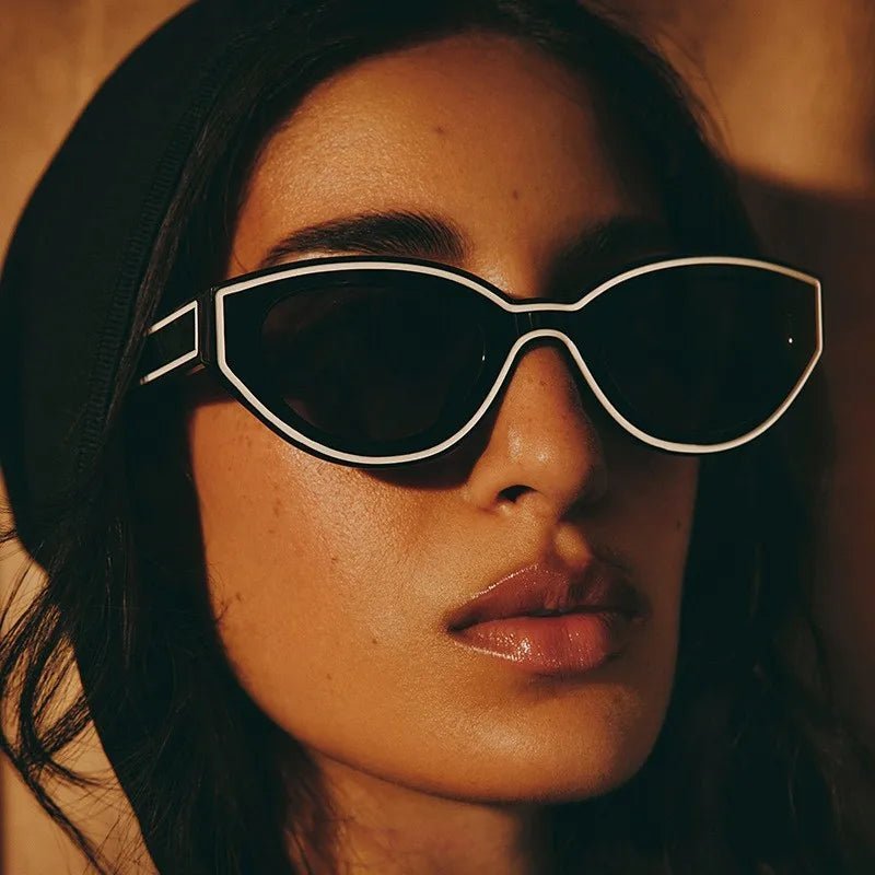 Fashion Unique Irregular Hip Hop Sunglasses Y2k Women Men Retro Oval Sun Glasses Ladies Beach Sunnies Outdoor Sport Goggles New - Sergio Cavelli