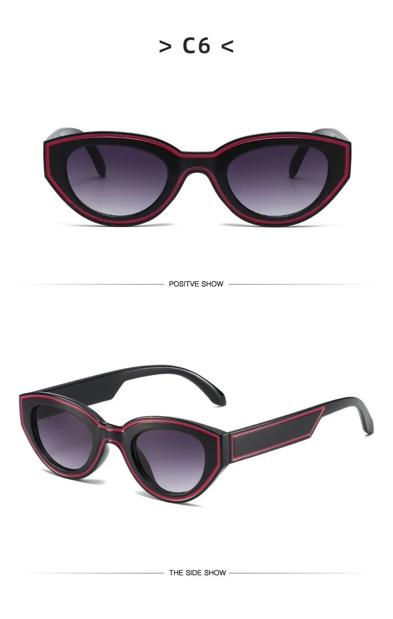 Fashion Unique Irregular Hip Hop Sunglasses Y2k Women Men Retro Oval Sun Glasses Ladies Beach Sunnies Outdoor Sport Goggles New - Sergio Cavelli