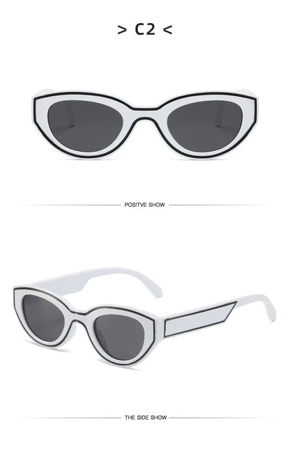 Fashion Unique Irregular Hip Hop Sunglasses Y2k Women Men Retro Oval Sun Glasses Ladies Beach Sunnies Outdoor Sport Goggles New - Sergio Cavelli