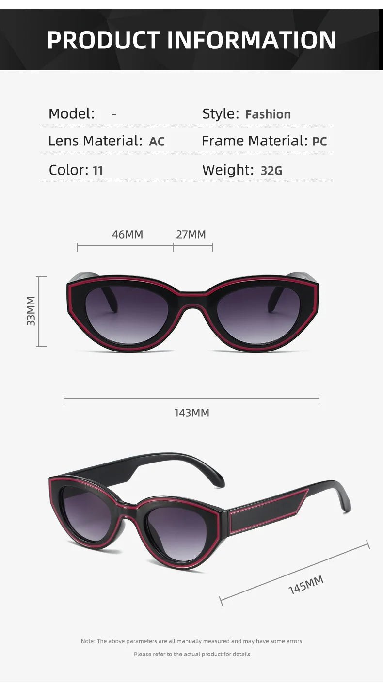 Fashion Unique Irregular Hip Hop Sunglasses Y2k Women Men Retro Oval Sun Glasses Ladies Beach Sunnies Outdoor Sport Goggles New - Sergio Cavelli