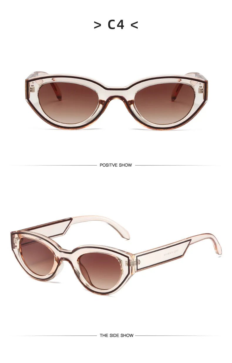 Fashion Unique Irregular Hip Hop Sunglasses Y2k Women Men Retro Oval Sun Glasses Ladies Beach Sunnies Outdoor Sport Goggles New - Sergio Cavelli