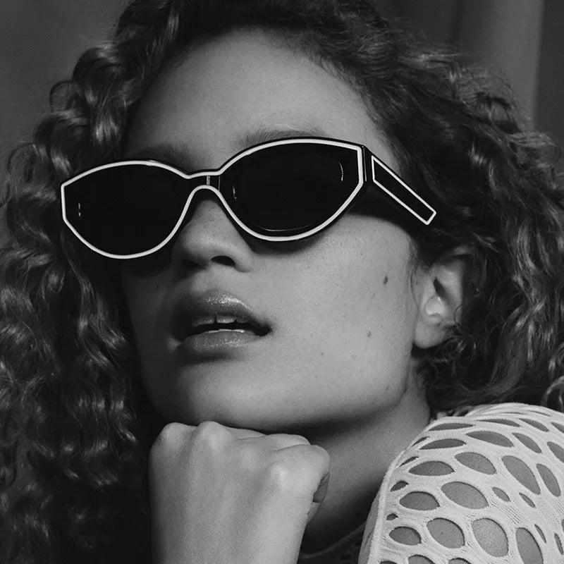 Fashion Unique Irregular Hip Hop Sunglasses Y2k Women Men Retro Oval Sun Glasses Ladies Beach Sunnies Outdoor Sport Goggles New - Sergio Cavelli